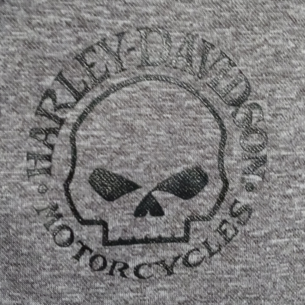 Harley Davidson Pull Over Grey Jacket Half Zip - image 2